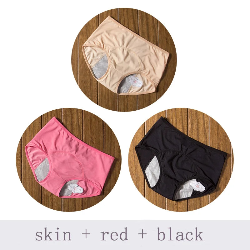 3pcs/Set Leak Proof Menstrual Panties Women