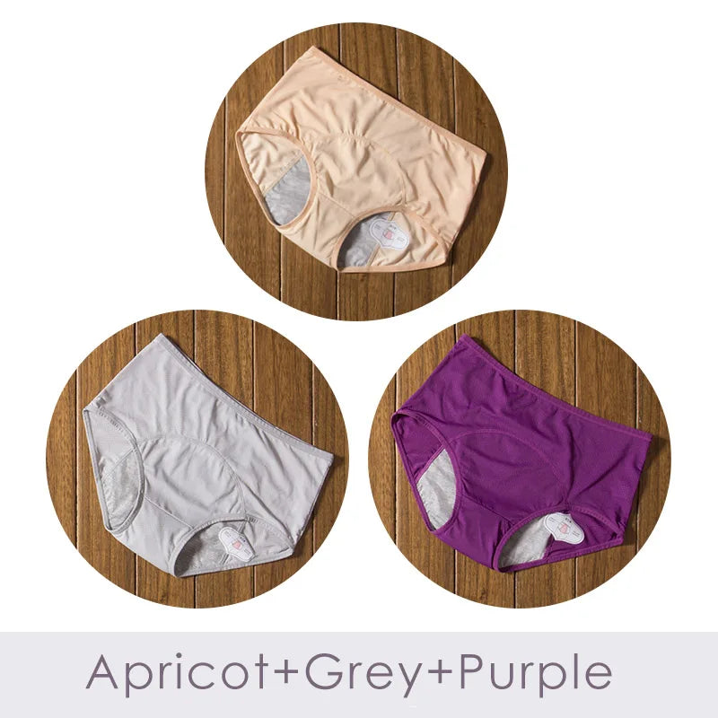 3pcs/Set Leak Proof Menstrual Panties Women