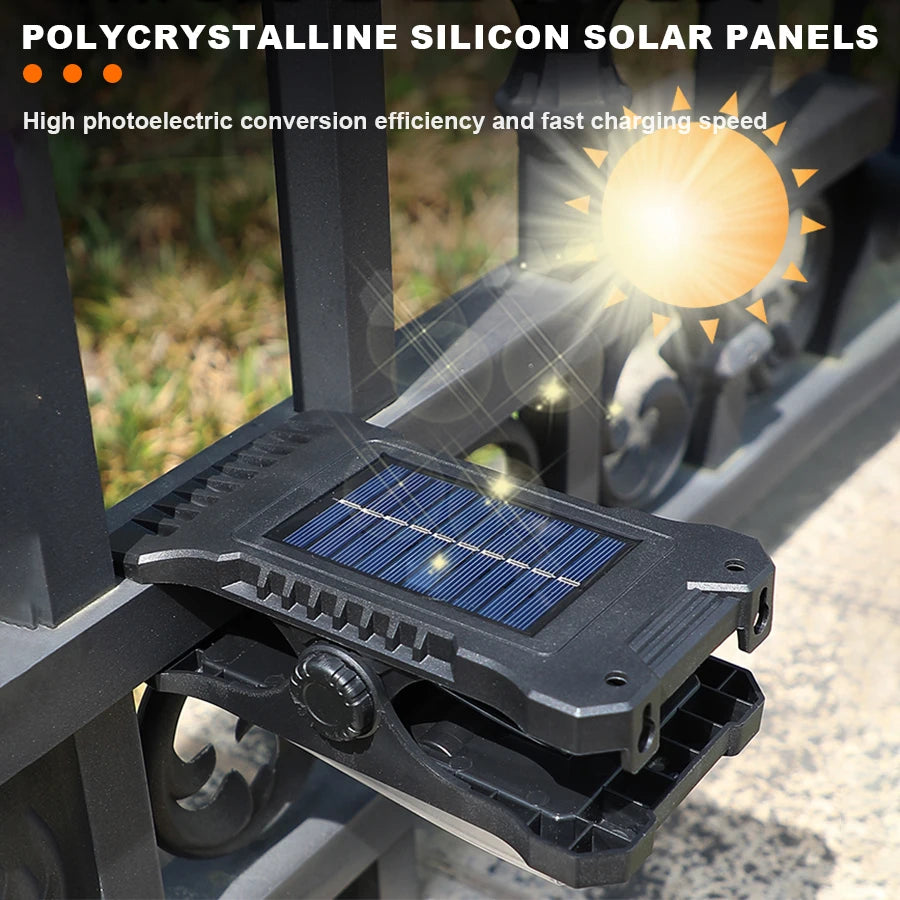 YD-18 Solar Clip Light Outdoor Portable Waterproof Body