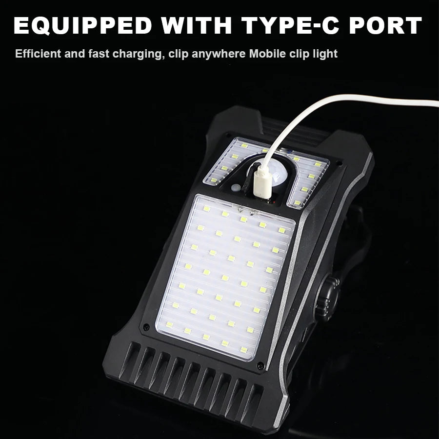 YD-18 Solar Clip Light Outdoor Portable Waterproof Body