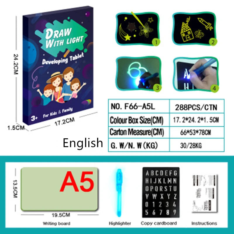 A3 A4 A5 Magic Luminous Drawing Board