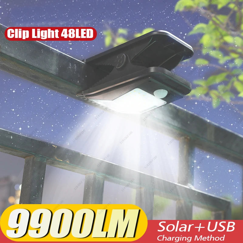 YD-18 Solar Clip Light Outdoor Portable Waterproof Body