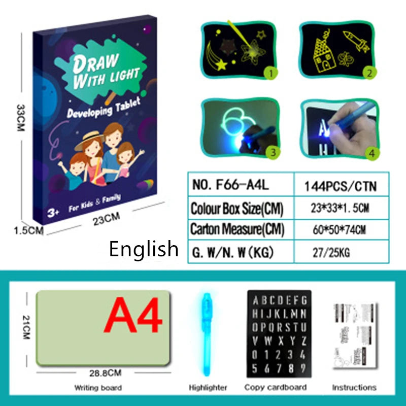 A3 A4 A5 Magic Luminous Drawing Board