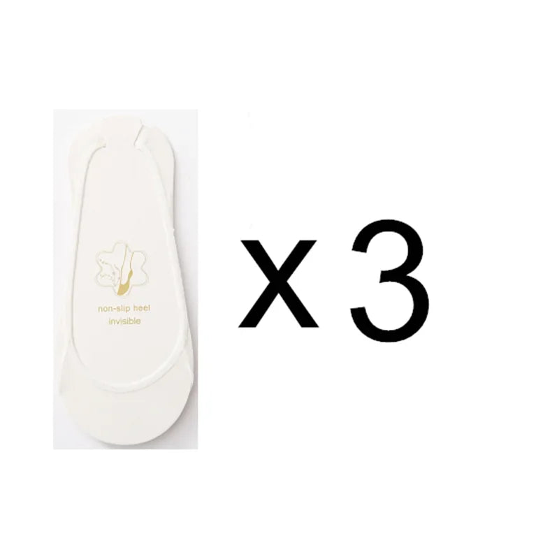 3 Pairs Invisible Boat Socks Women Summer