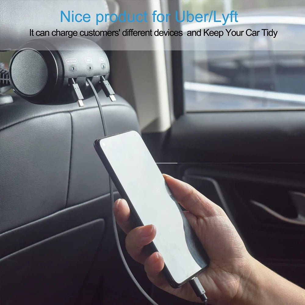 Multi Retractable Backseat Car Charger