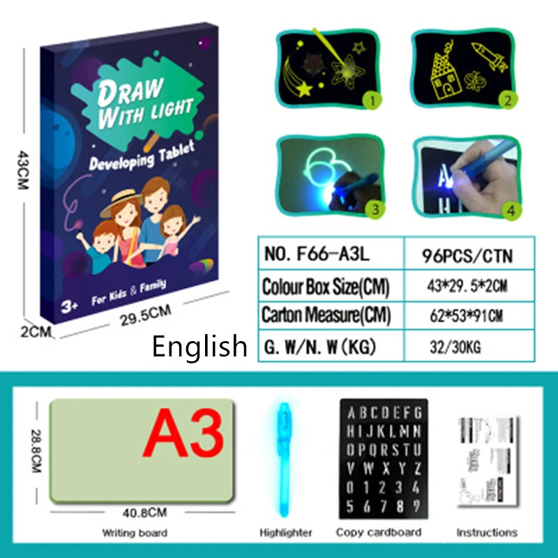 A3 A4 A5 Magic Luminous Drawing Board