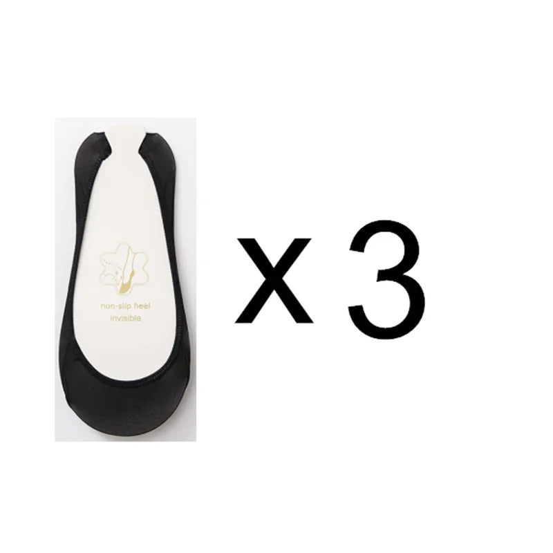 3 Pairs Invisible Boat Socks Women Summer