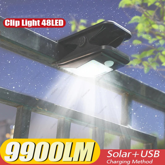 YD-18 Solar Clip Light Outdoor Portable Waterproof Body